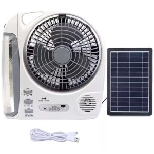 ABANICO RECARGABLE 8" CON PANEL 283